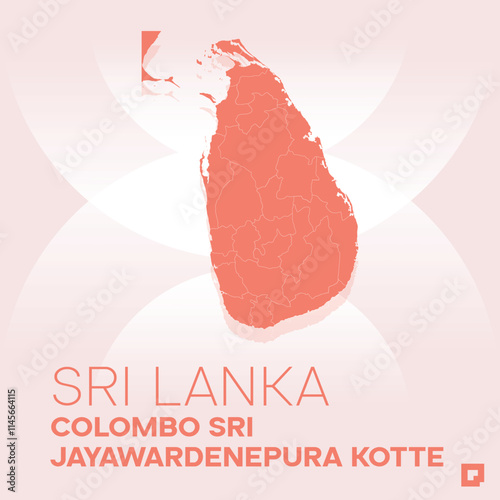 Sri Lanka vector map, Vector map of Sri Lanka, editable eps, AI files, Vector illustration of Sri Lanka vector map