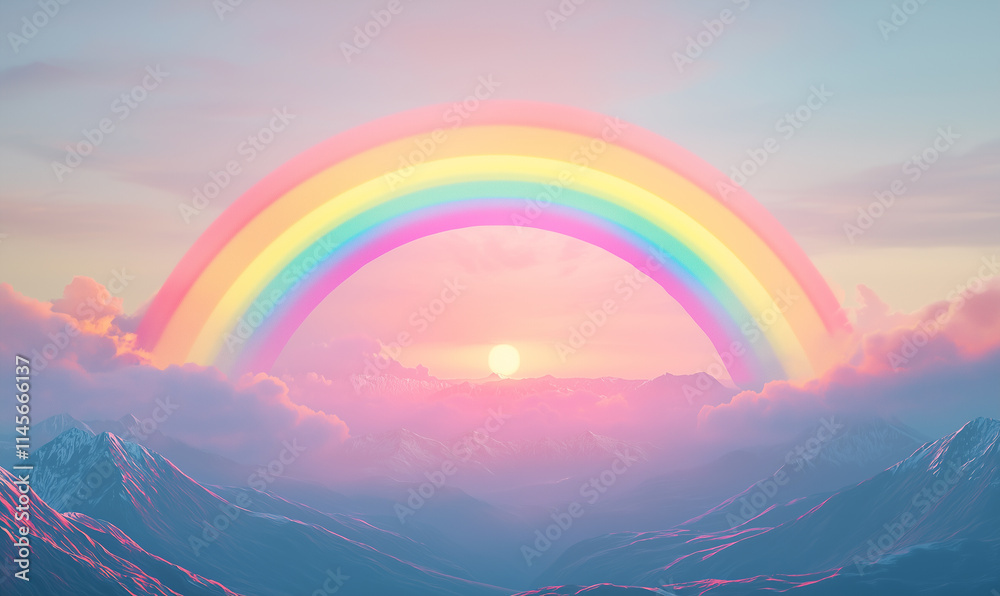 Celebrating lgbtq pride month a vibrant rainbow sunset in nature symbolizing equality and love Celebrating lgbtq pride month a vibrant rainbow sunset in nature symbolizing equality and love