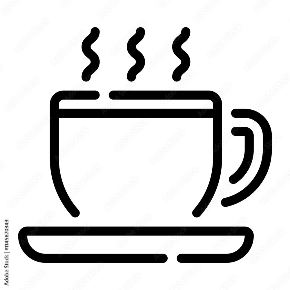 Steaming Coffee Cup Icon Design Steaming Coffee Cup Icon Design