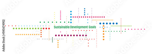 Sustainable Development Goals sign on white background	