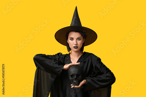 Beautiful young witch with ...