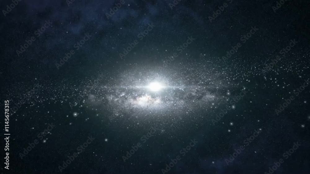 Explosion of a new supernova in outer space.