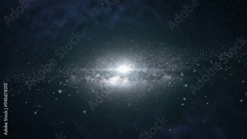 Explosion of a new supernova in outer space.