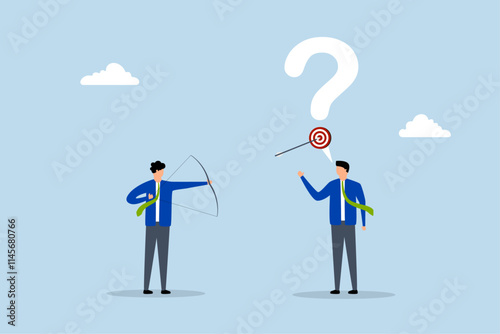 Ask good question, inquisitive entrepreneur posing insightful queries aimed at others for responses. 