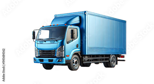 Blue semi truck transparent 