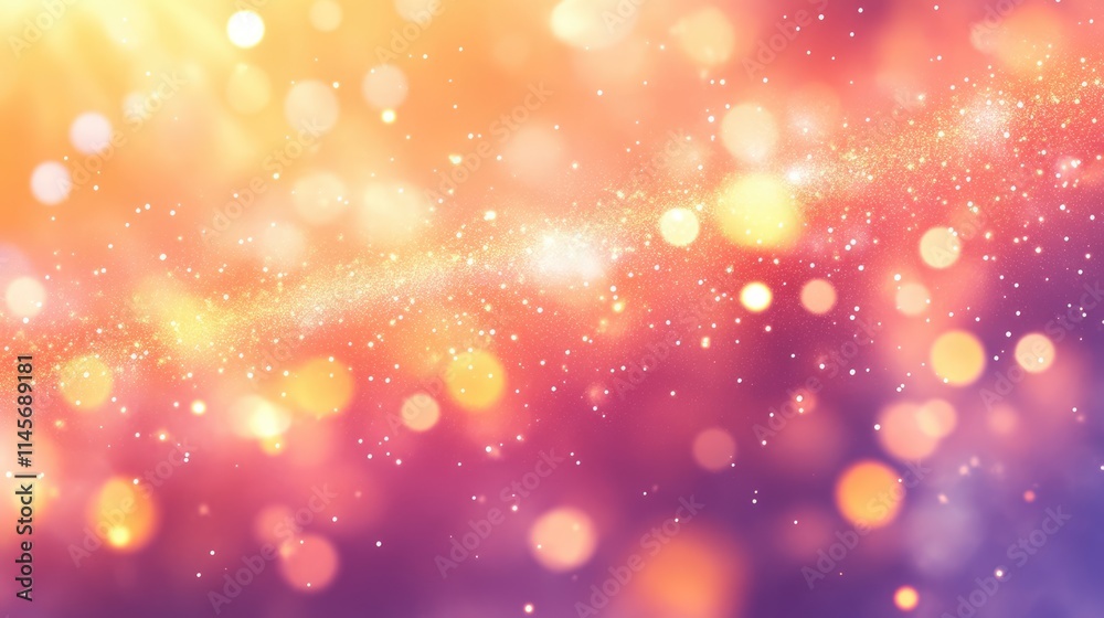 Abstract blurred background with bright horizontal lines and shimmering bokeh in warm pastel colors creating a dreamy atmospheric effect Abstract blurred background with bright horizontal lines and shimmering bokeh in warm pastel colors creating a dreamy atmospheric effect