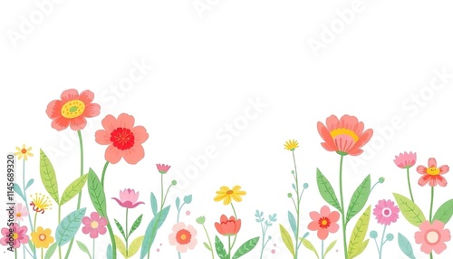 frame with flowers or background with flowers