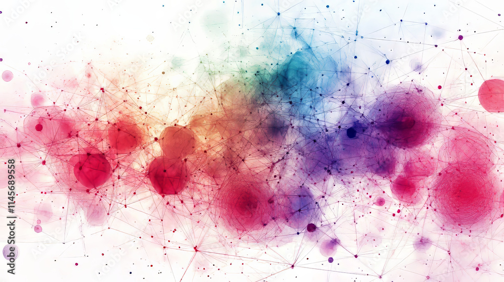 Obraz premium Quantum-Safe Network: Minimalist Digital Art