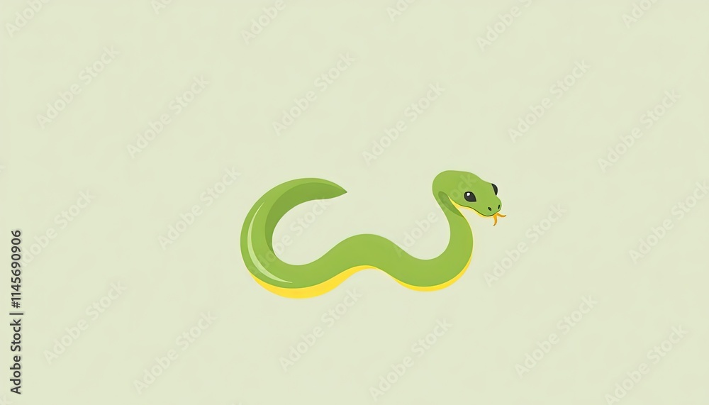 Naklejka premium Snake Minimalist Logo and Icon