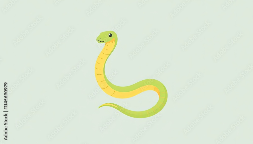Fototapeta premium Snake Minimalist Logo and Icon