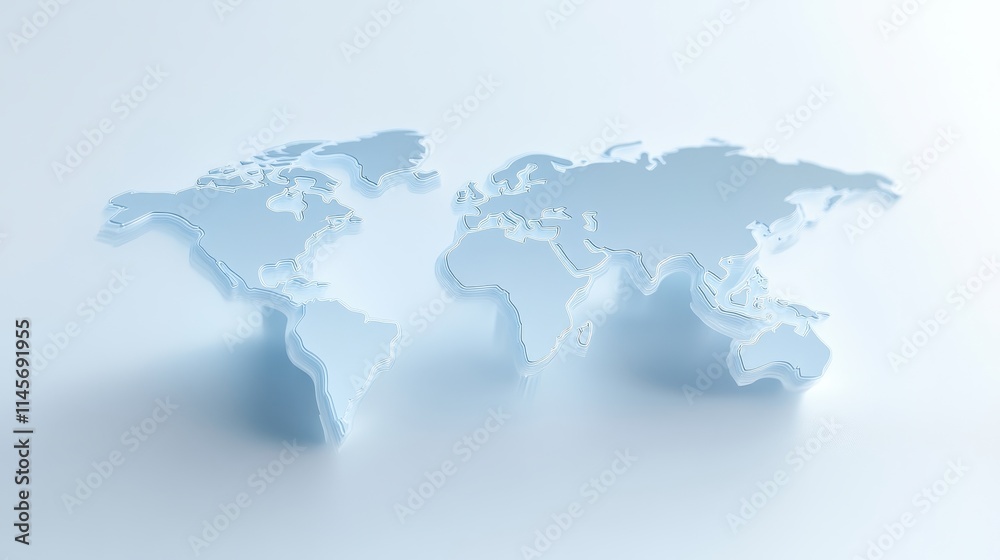 Obraz premium A blue globe with a white background