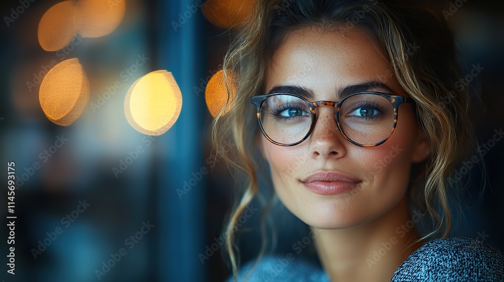 A thoughtful businesswoman with glasses gazes out the window in her office, reflecting on ideas and brainstorming creative solutions for her project. A thoughtful businesswoman with glasses gazes out the window in her office, reflecting on ideas and brainstorming creative solutions for her project.
