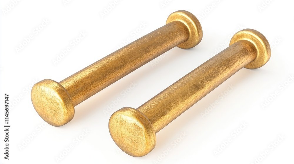 Gold decorative wooden push-up bars designed for fitness and home aesthetics isolated on a clean white background. Gold decorative wooden push-up bars designed for fitness and home aesthetics isolated on a clean white background.