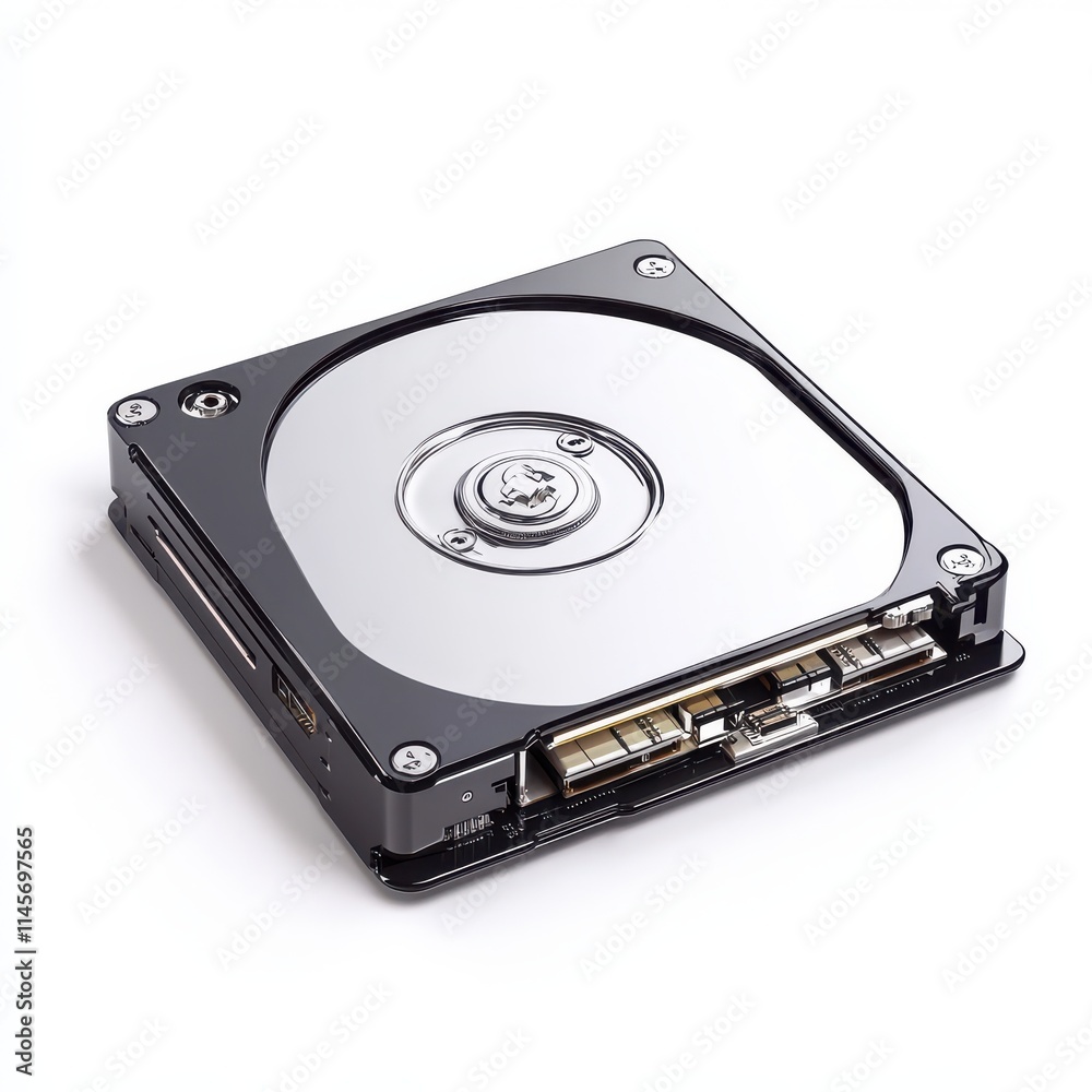 3D Hard Drive Isolated and White Background 3D Hard Drive Isolated and White Background