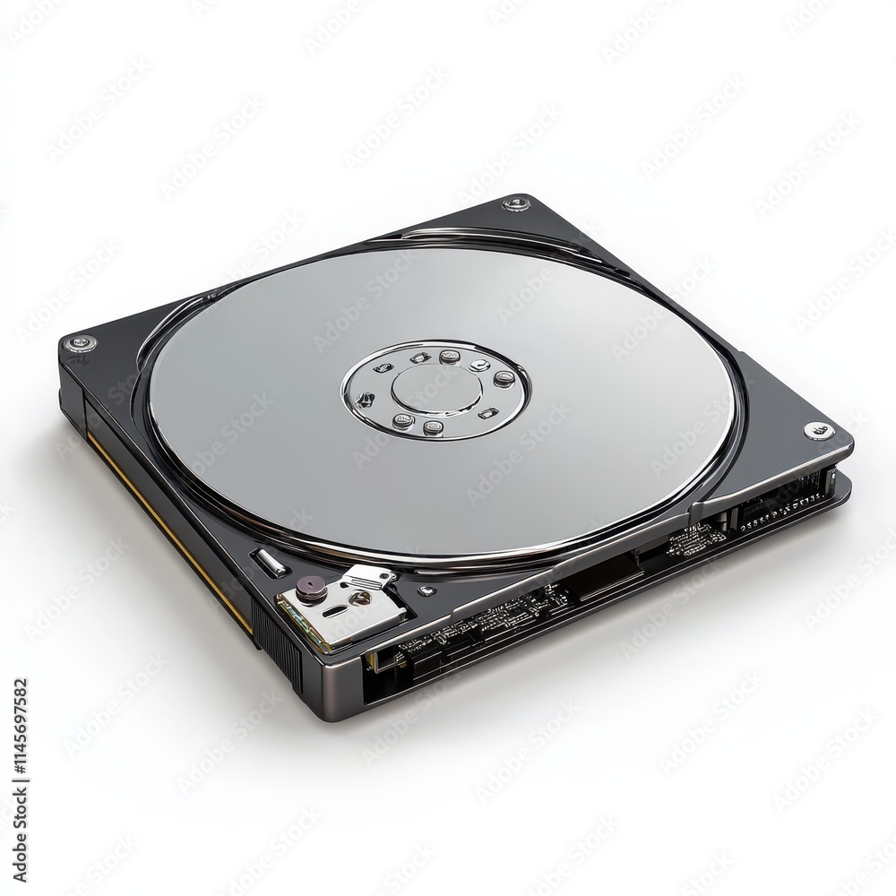 3D Hard Drive Isolated and White Background 3D Hard Drive Isolated and White Background
