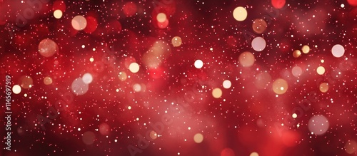 Festive Christmas backdrop with vibrant red bokeh lights and soft glowing orbs creating an enchanting holiday atmosphere.