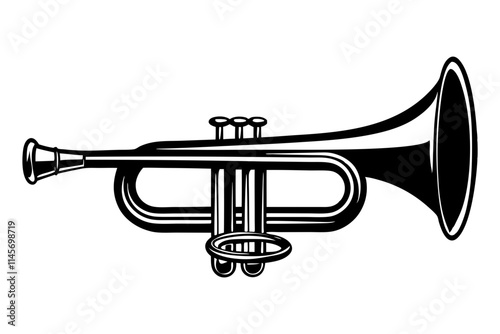 trumpet isolated on white background