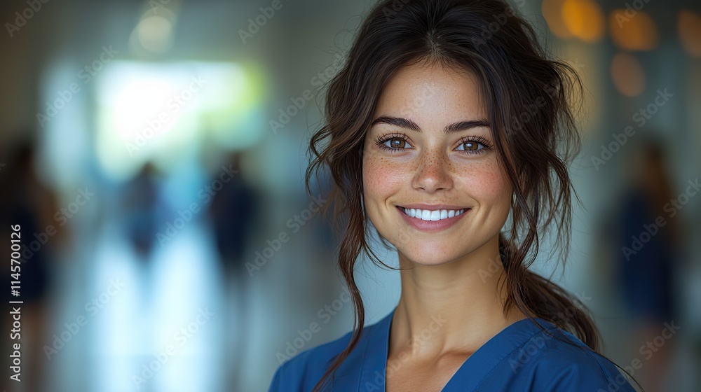 A woman nurse smiles in a portrait, representing a medical assistant, healthcare internship support, wellness research, and clinic rehabilitation. A woman nurse smiles in a portrait, representing a medical assistant, healthcare internship support, wellness research, and clinic rehabilitation.