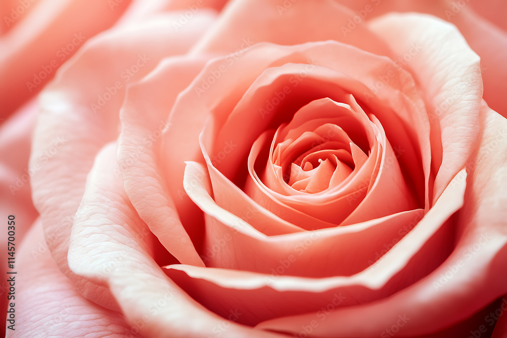 Close-up of a Stunning Peach Rose