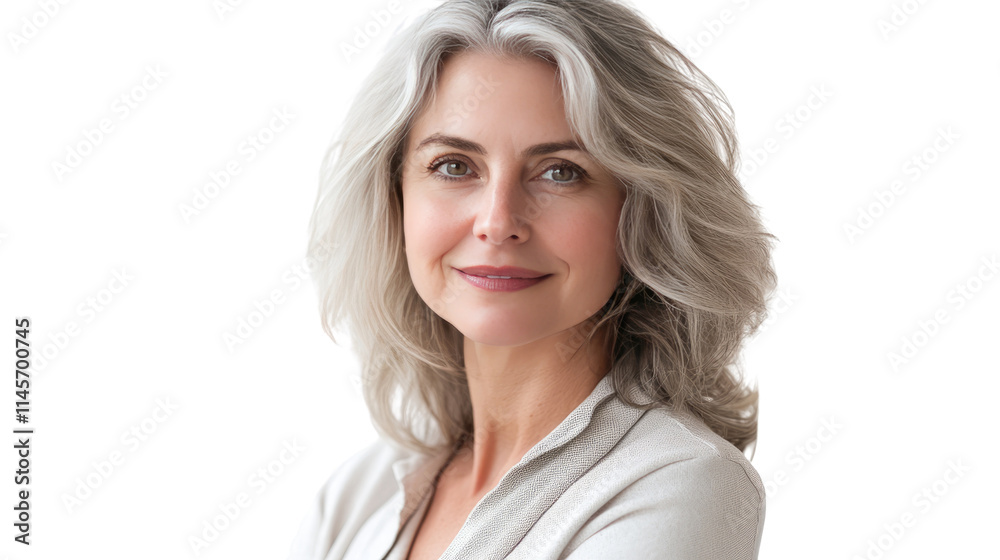 Confident and Ageless: Portrait of a mature woman with beautiful silver hair, exuding confidence and grace. Confident and Ageless: Portrait of a mature woman with beautiful silver hair, exuding confidence and grace.
