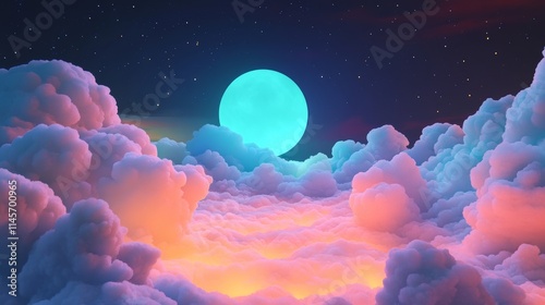 moon and clouds in the night