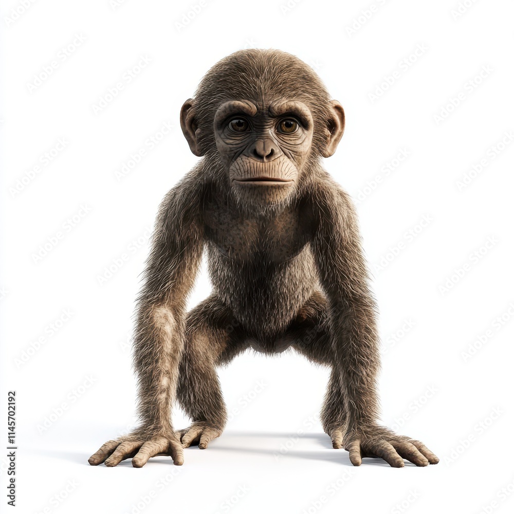 3D Monkey Isolated and White Background 3D Monkey Isolated and White Background