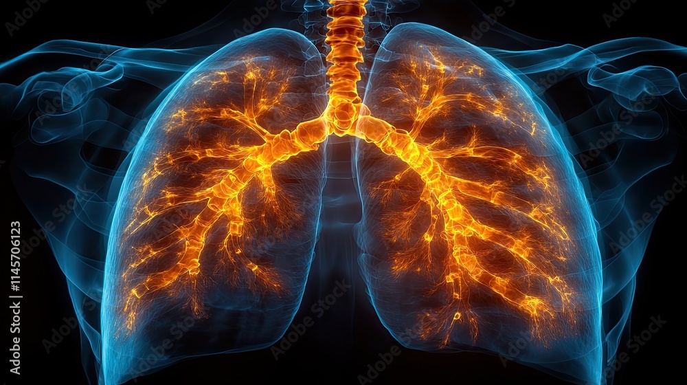 custom made wallpaper toronto digitalA zoomed chest x-ray reveals ill lungs, allowing for assessment of cancer, tuberculosis, and asthma through electromagnetic radiology.