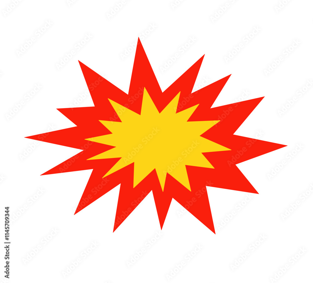 vector red star burst on white background vector red star burst on white background