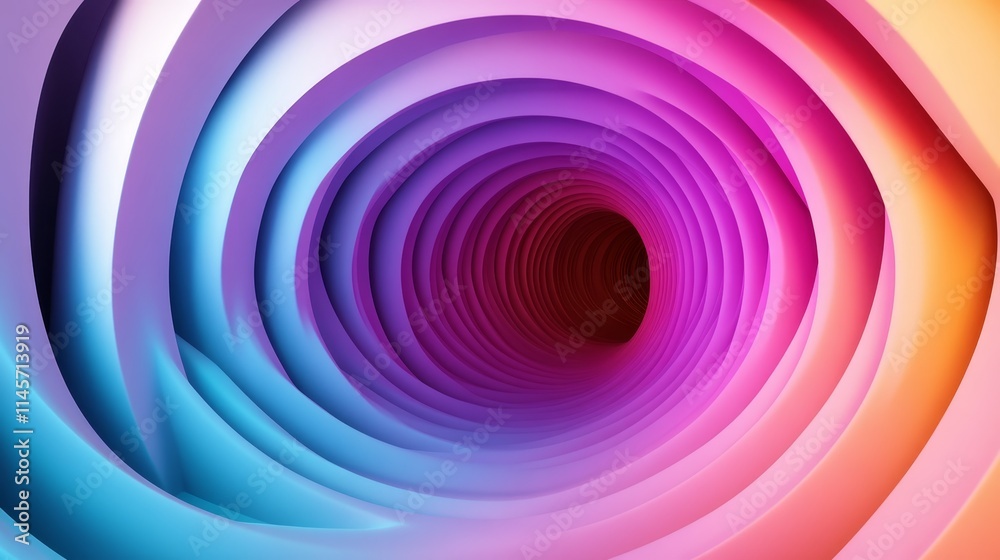 A colorful, swirling tunnel design evoking a sense of depth and motion. A colorful, swirling tunnel design evoking a sense of depth and motion.