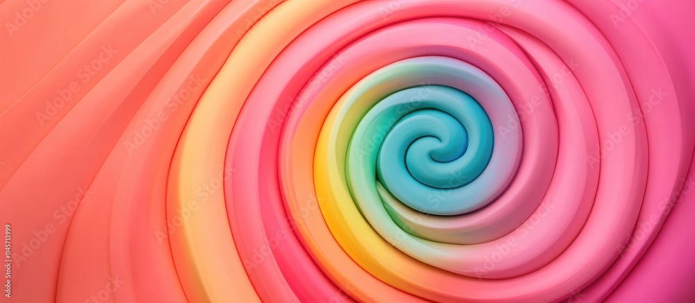Colorful spiral swirl pattern in pastel shades with vibrant rainbow elements ideal for creative design projects and backgrounds. Colorful spiral swirl pattern in pastel shades with vibrant rainbow elements ideal for creative design projects and backgrounds.