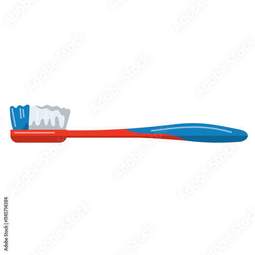 Tooth brush flat icon design vector illustration, toothbrush clip art, clipart toothbrush isolated on white background