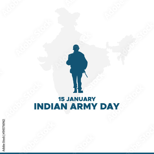 Indian army day. Amar jawan jyoti. Kargil vijay diwas. Martyrs day of indian army. Vector illustration of Indian army day. Silhouette of soldier saluting concept on military green background.