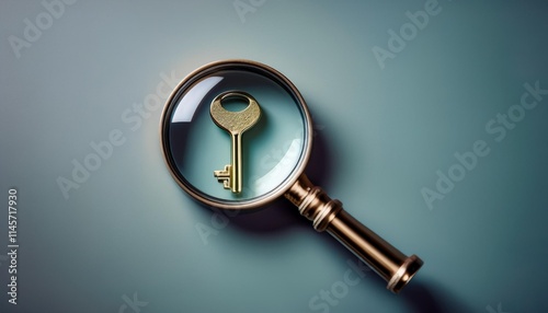 magnifying glass on the paper