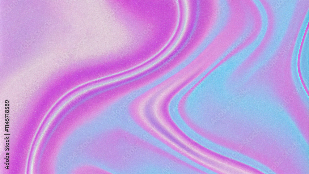 Colorful iridescent holographic wave pattern background, with grainy noise effect texture abstract purple and blue fluid shapes. A vibrant background with the liquid color flow, noise texture effect Colorful iridescent holographic wave pattern background, with grainy noise effect texture abstract purple and blue fluid shapes. A vibrant background with the liquid color flow, noise texture effect