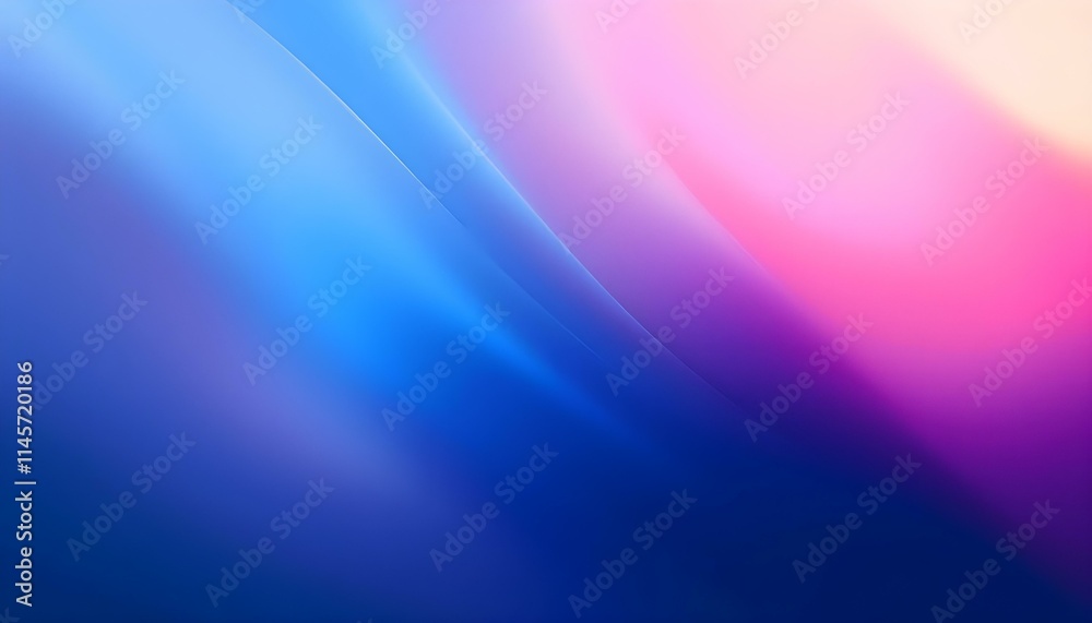 Fototapeta premium Dark blue abstract background with ultraviolet neon glow, blurry light lines, waves, abstract, background, dark blue, ultraviolet. Dark neon blue background. Abstract glow blurry light waves