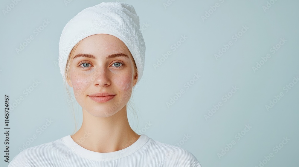 Woman with face mask, skincare routine. Woman with face mask, skincare routine.