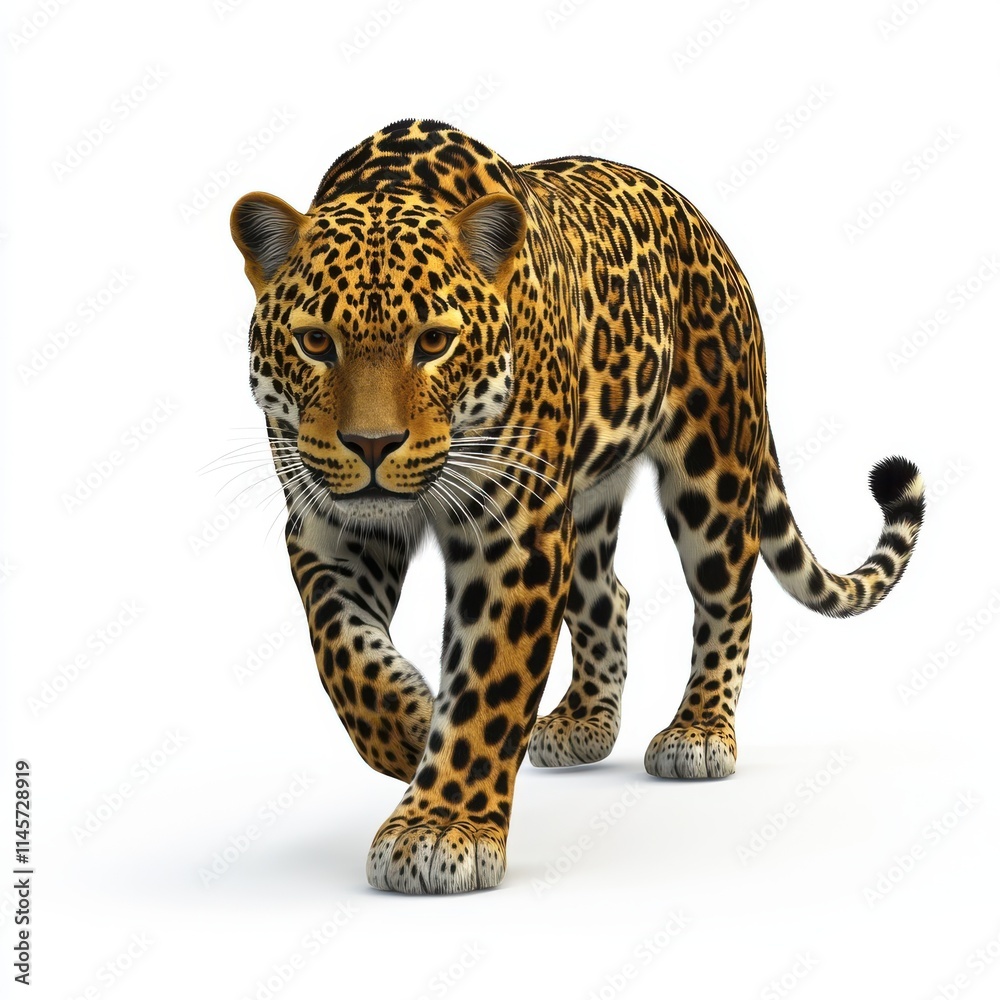 3D Leopard Isolated and White Background 3D Leopard Isolated and White Background