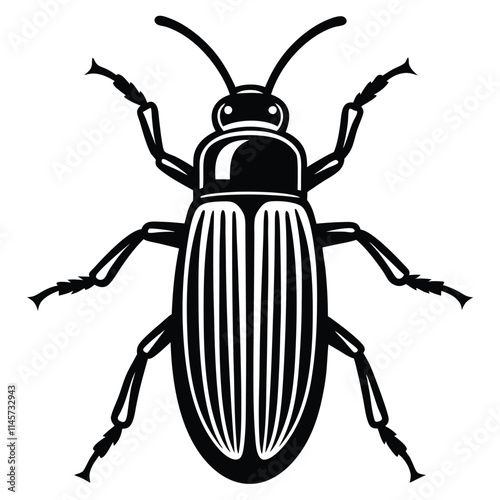 Bark Beetle insect flat vector illustration on white background