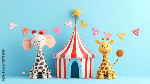 Circus Fun: Adorable Elepha...