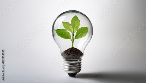 light bulb with plant inside