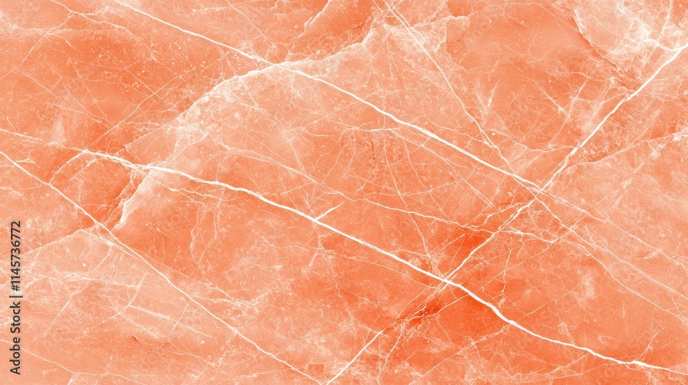 Orange Marble Surface with White Veins and Textured Patterns Orange Marble Surface with White Veins and Textured Patterns