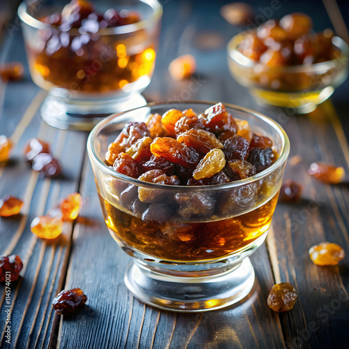 rum raisins soaked in liquor rum raisins photo