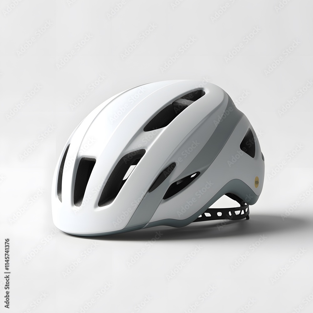 Modern White and Grey Bicycle Helmet Design: A Sleek and Safe Cycling Accessory Modern White and Grey Bicycle Helmet Design: A Sleek and Safe Cycling Accessory