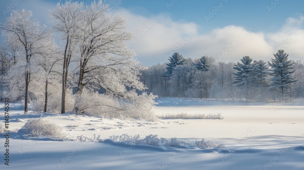 Snow-covered landscapes, icy trees, and frozen lakes paint a picturesque winter scene. Snow-covered landscapes, icy trees, and frozen lakes paint a picturesque winter scene.