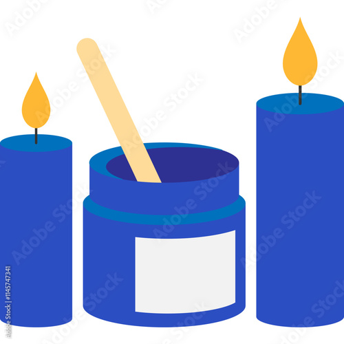 Waxing Flat Illustration