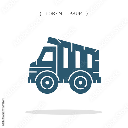 Vector symbol. Truck icon illustration. Stock vector symbol illustration design.