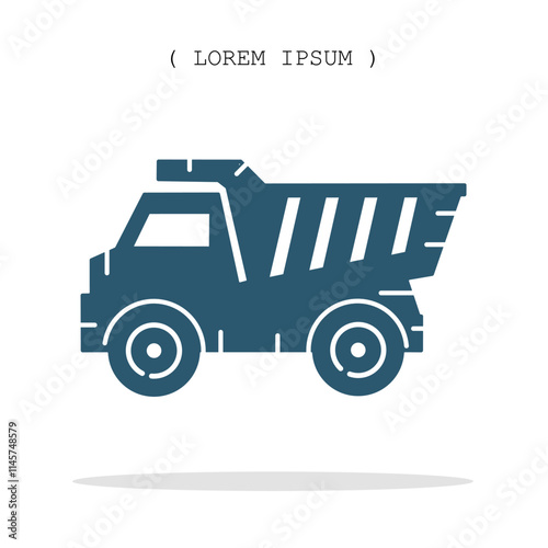 Vector symbol. Truck icon illustration. Stock vector symbol illustration design.