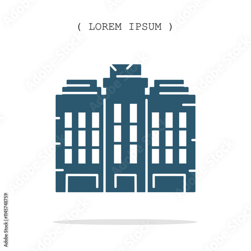 Vector symbol. Building icon illustration. Stock vector symbol illustration design.