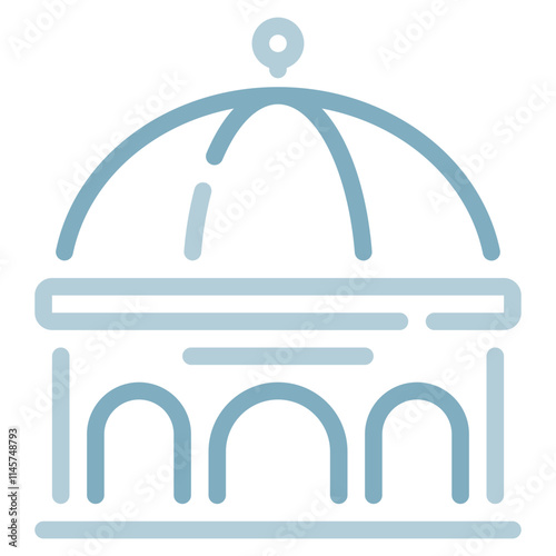 Stylized Architectural Dome Illustration photo