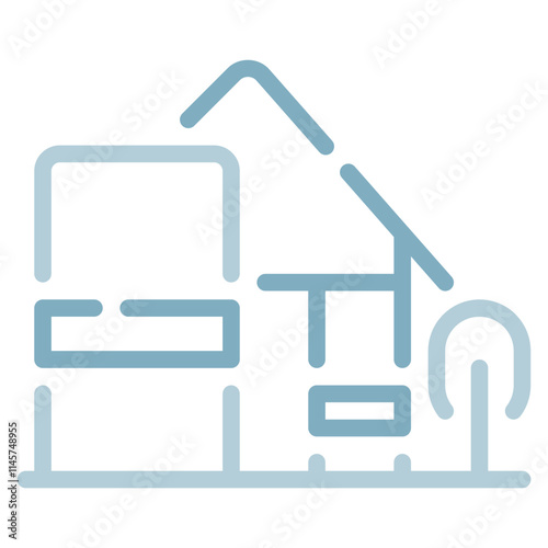 Stylish Modern Home Icon Design